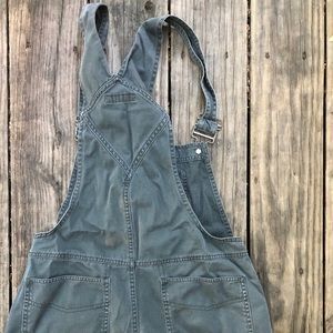 dark green overalls!